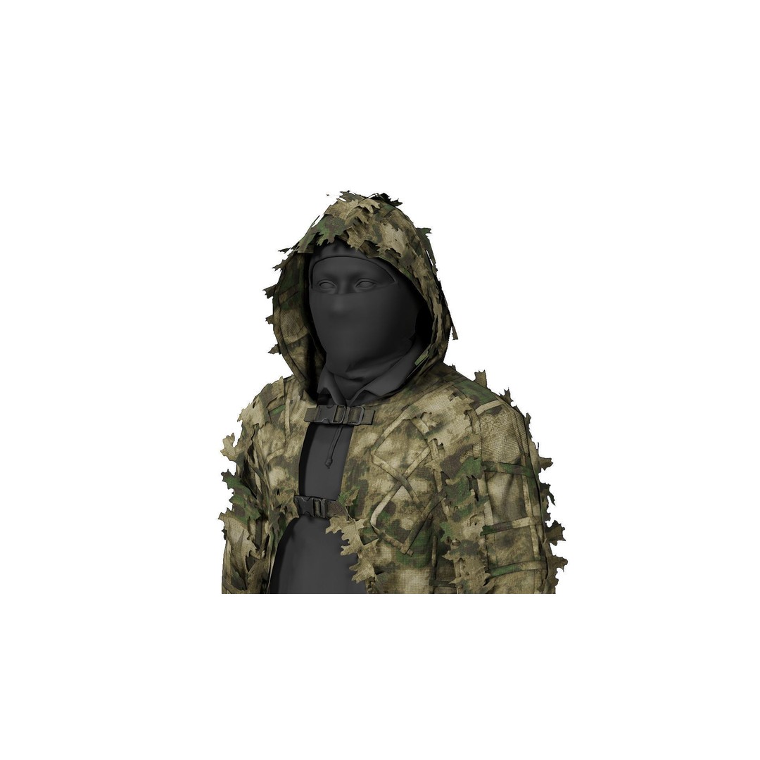 Alligator Ghillie Cloak 3D Model – Low Poly Game Asset, PBR Textures - View 5