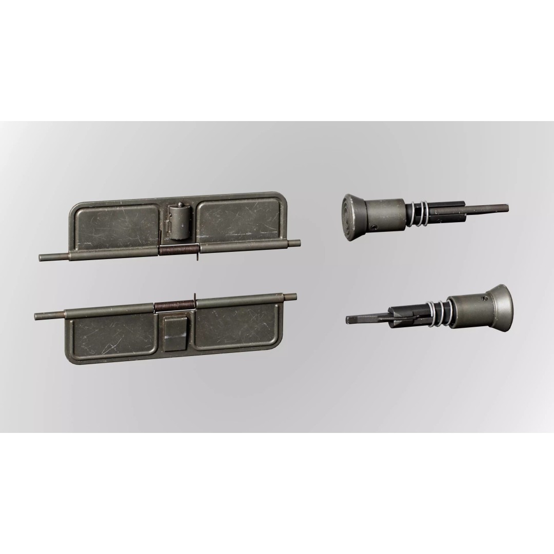 AR15 M4A1 Upper Receiver 3D Model – Low Poly Game Asset, PBR Textures - View 11