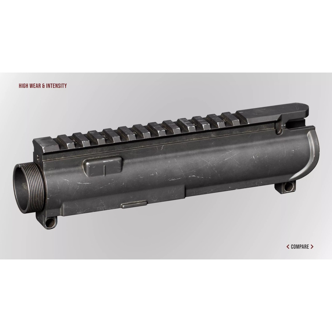 AR15 M4A1 Upper Receiver 3D Model – Low Poly Game Asset, PBR Textures - View 17