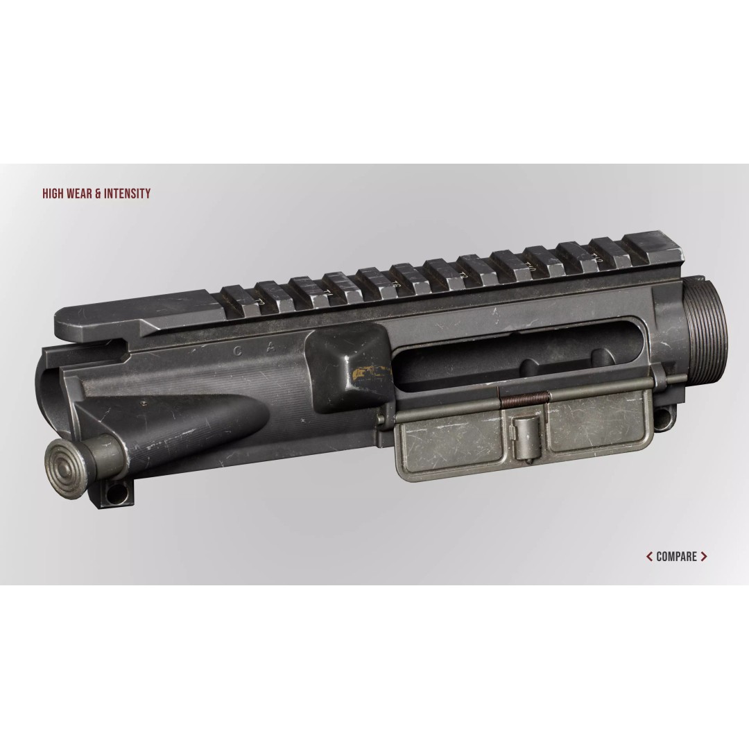 AR15 M4A1 Upper Receiver 3D Model – Low Poly Game Asset, PBR Textures - View 20