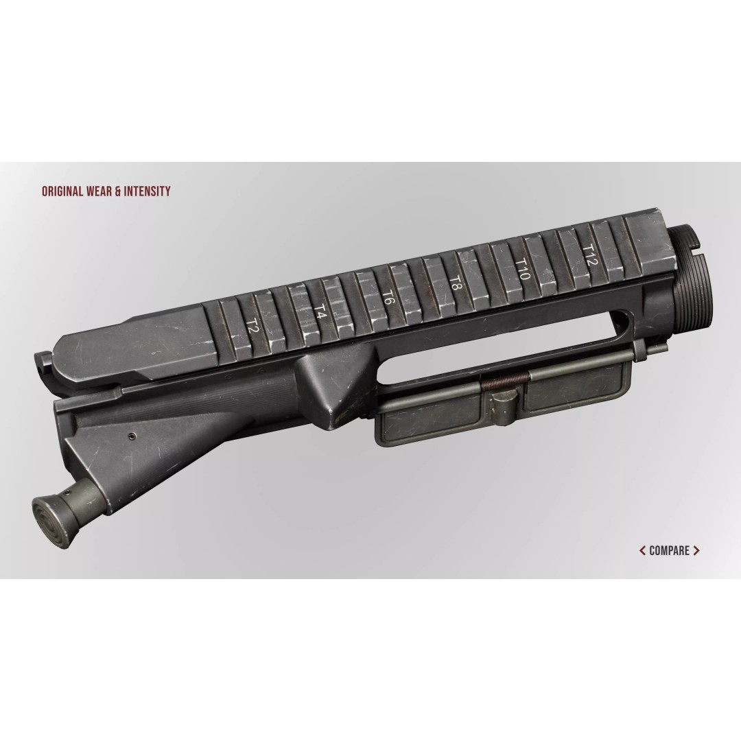 AR15 M4A1 Upper Receiver 3D Model – Low Poly Game Asset, PBR Textures - View 22