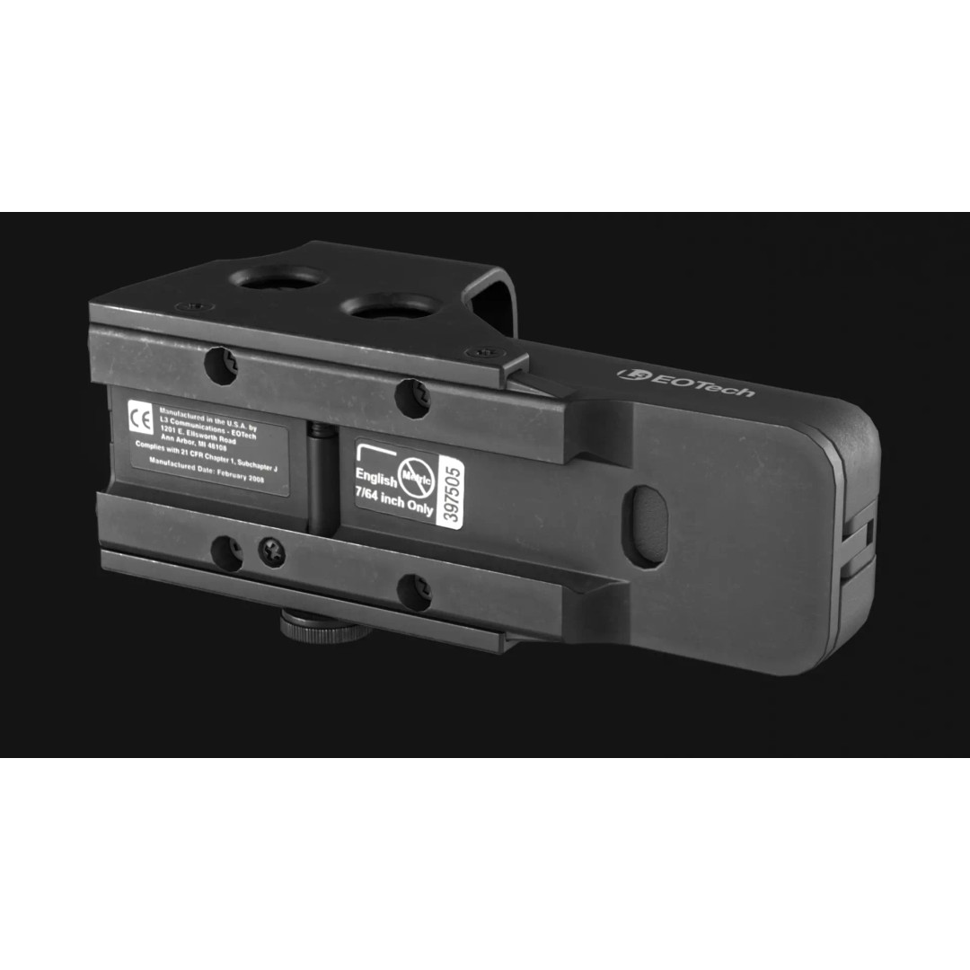 Eotech 552 Holographic Sight 3D Model – Low Poly Game Asset, FBX, OBJ - View 6