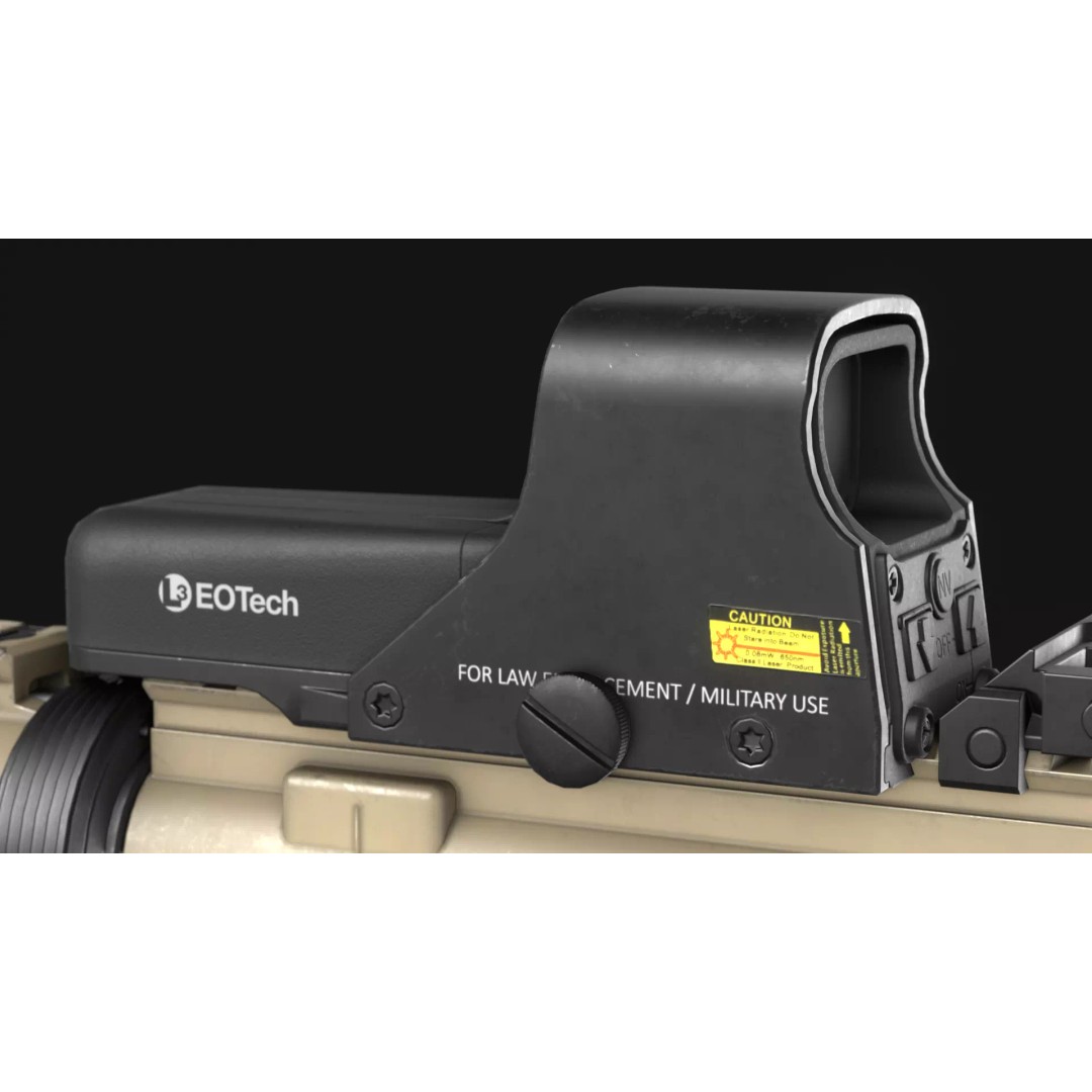 Eotech 552 Holographic Sight 3D Model – Low Poly Game Asset, FBX, OBJ - View 7