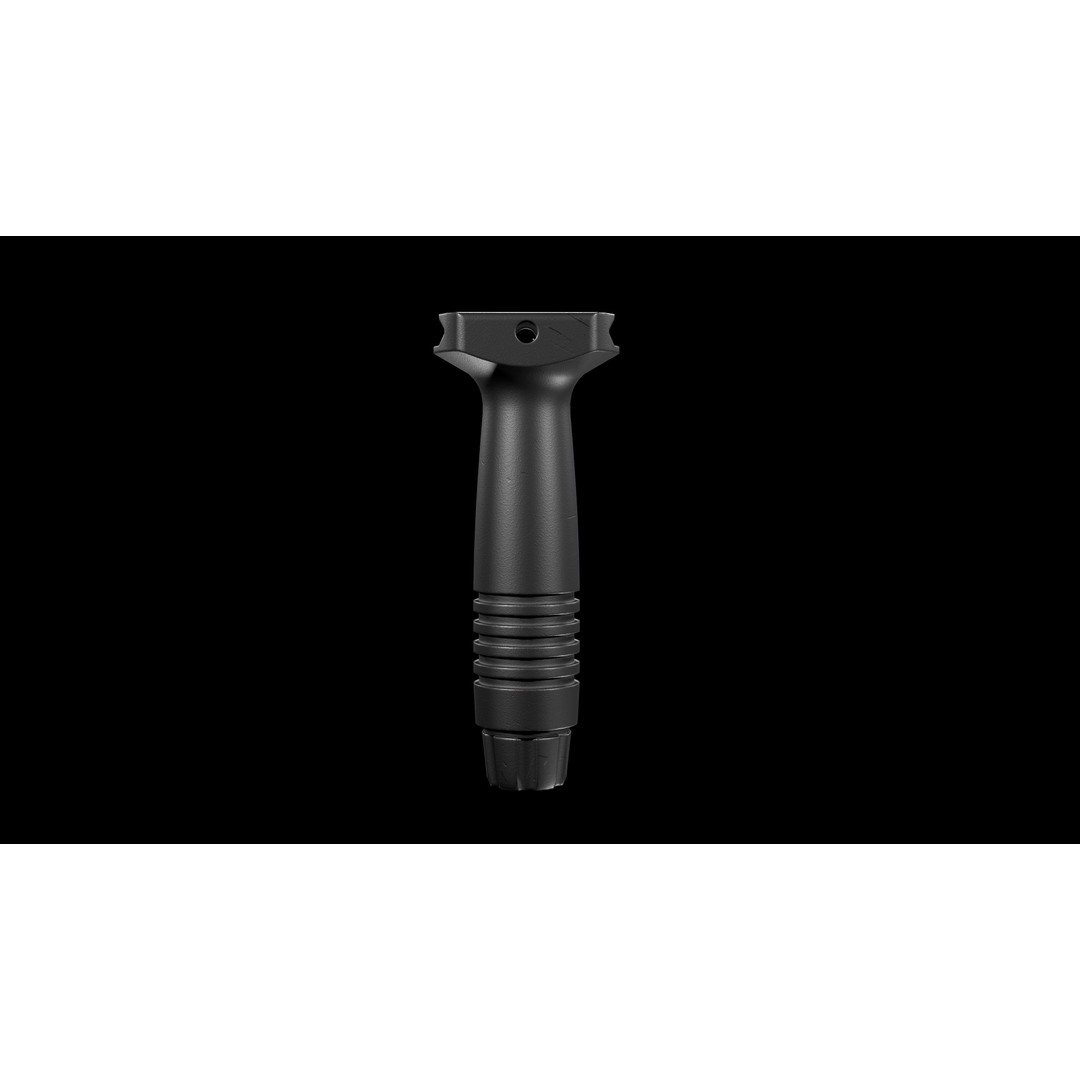 Knights Armament Forward Grip 3D Model – Low Poly Vertical Grip, FBX - View 10
