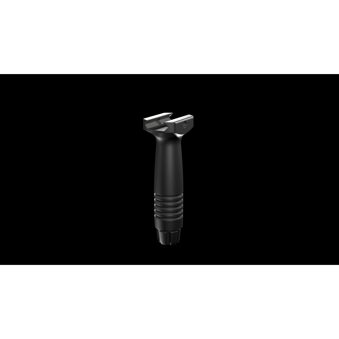 Knights Armament Forward Grip 3D Model – Low Poly Vertical Grip, FBX - View 11