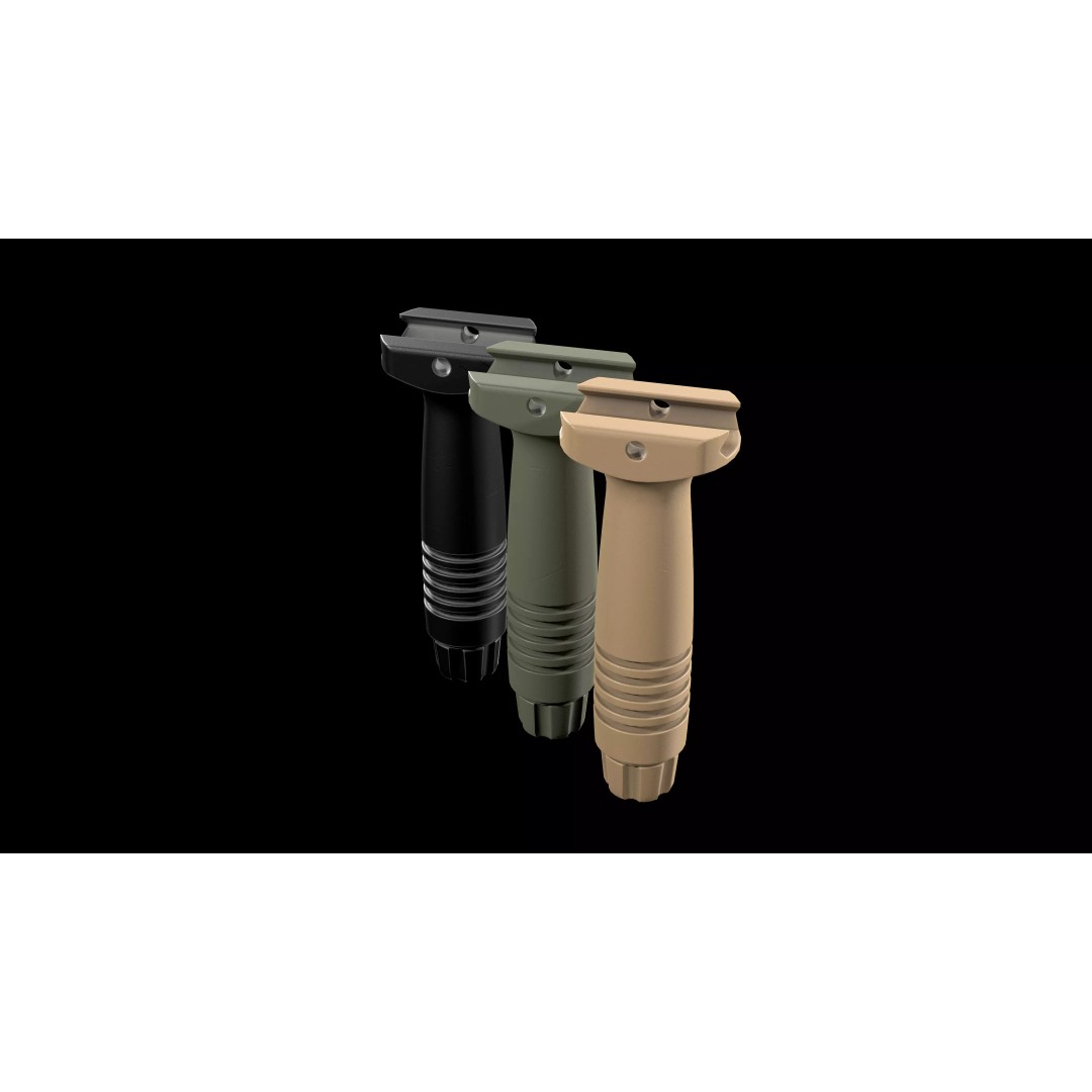 Knights Armament Forward Grip 3D Model – Low Poly Vertical Grip, FBX - View 2