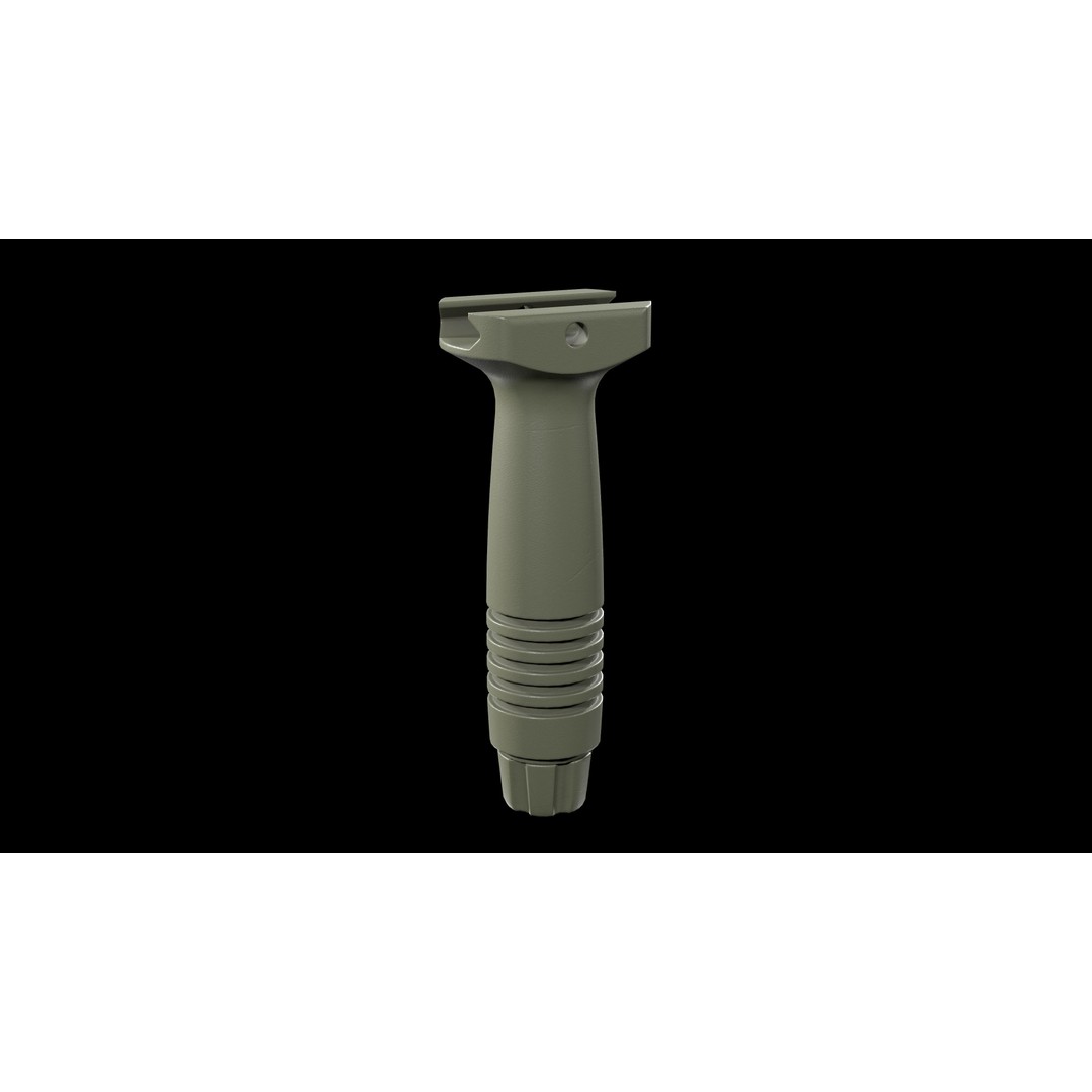 Knights Armament Forward Grip 3D Model – Low Poly Vertical Grip, FBX - View 5