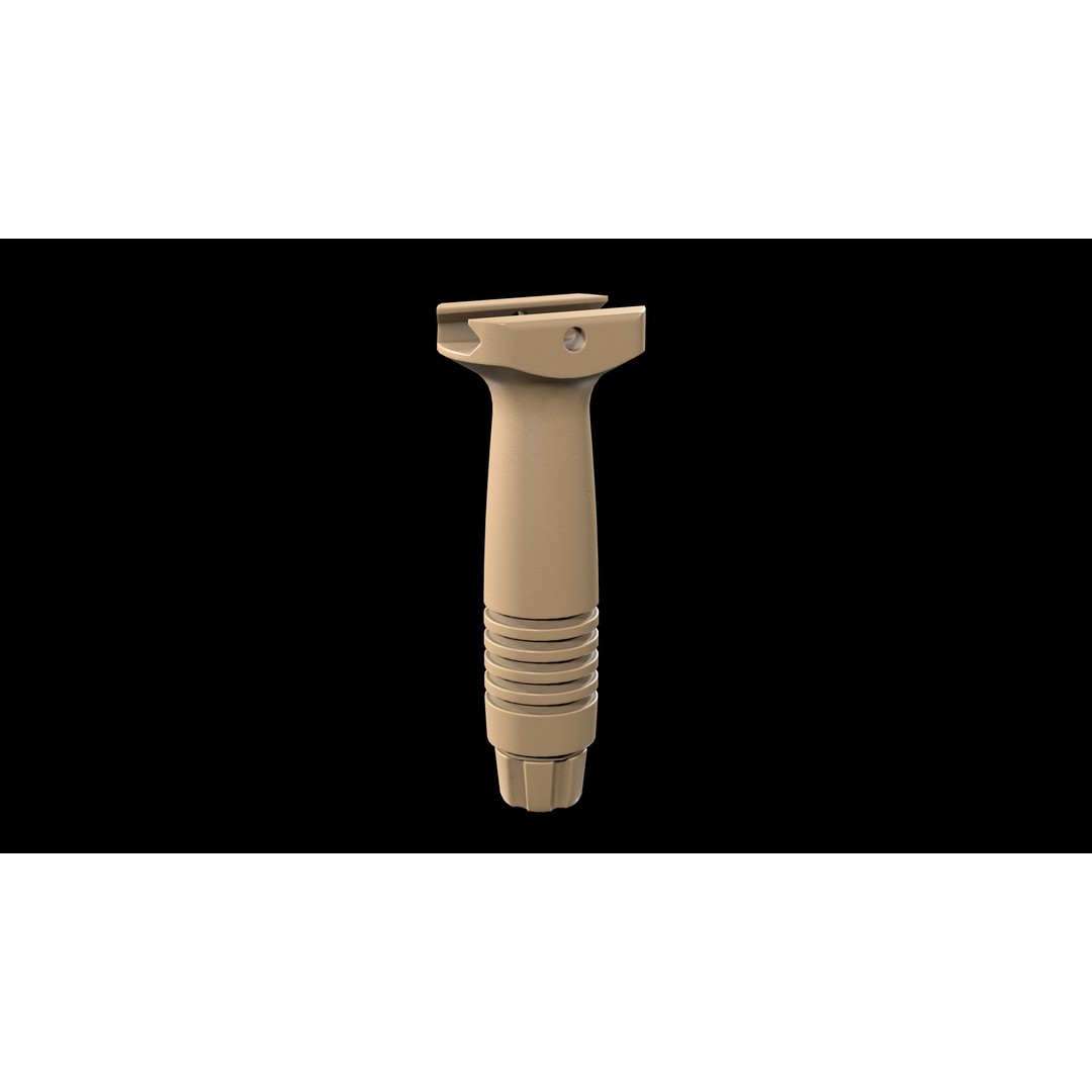 Knights Armament Forward Grip 3D Model – Low Poly Vertical Grip, FBX - View 6