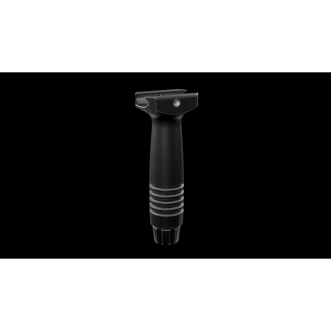 Knights Armament Forward Grip 3D Model – Low Poly Vertical Grip, FBX - View 7