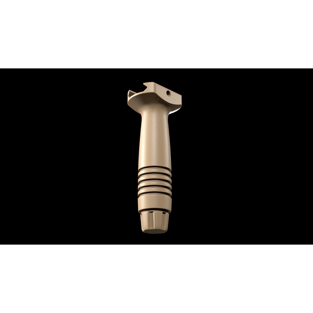 Knights Armament Forward Grip 3D Model – Low Poly Vertical Grip, FBX - View 9