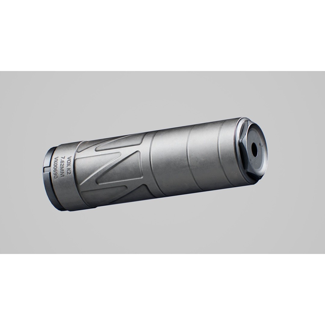 Vox K2 Suppressor 3D Model – Low Poly Game Ready Asset, FBX, OBJ - View 3