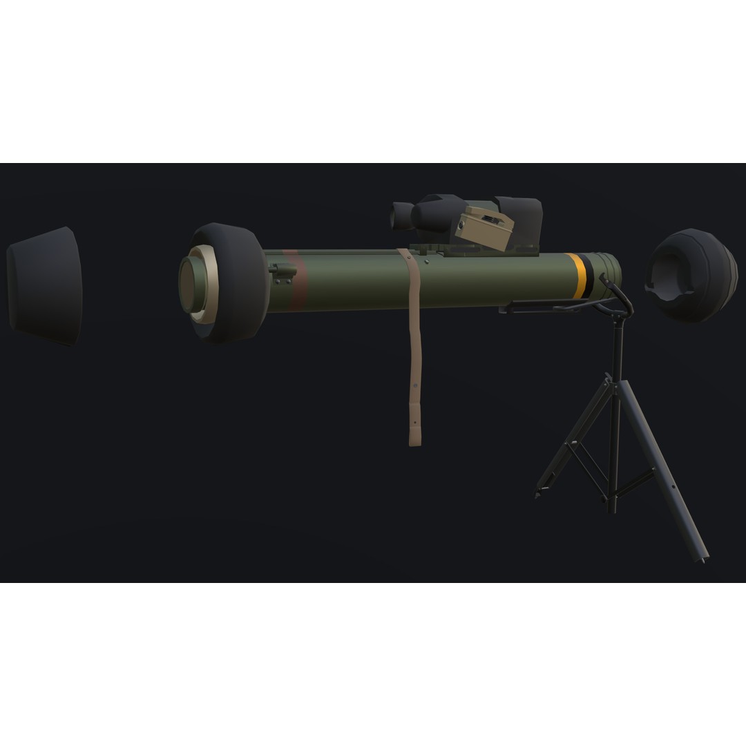 M47 Dragon 3D Model – Low Poly Game-Ready Rocket Launcher, FBX, OBJ - View 5