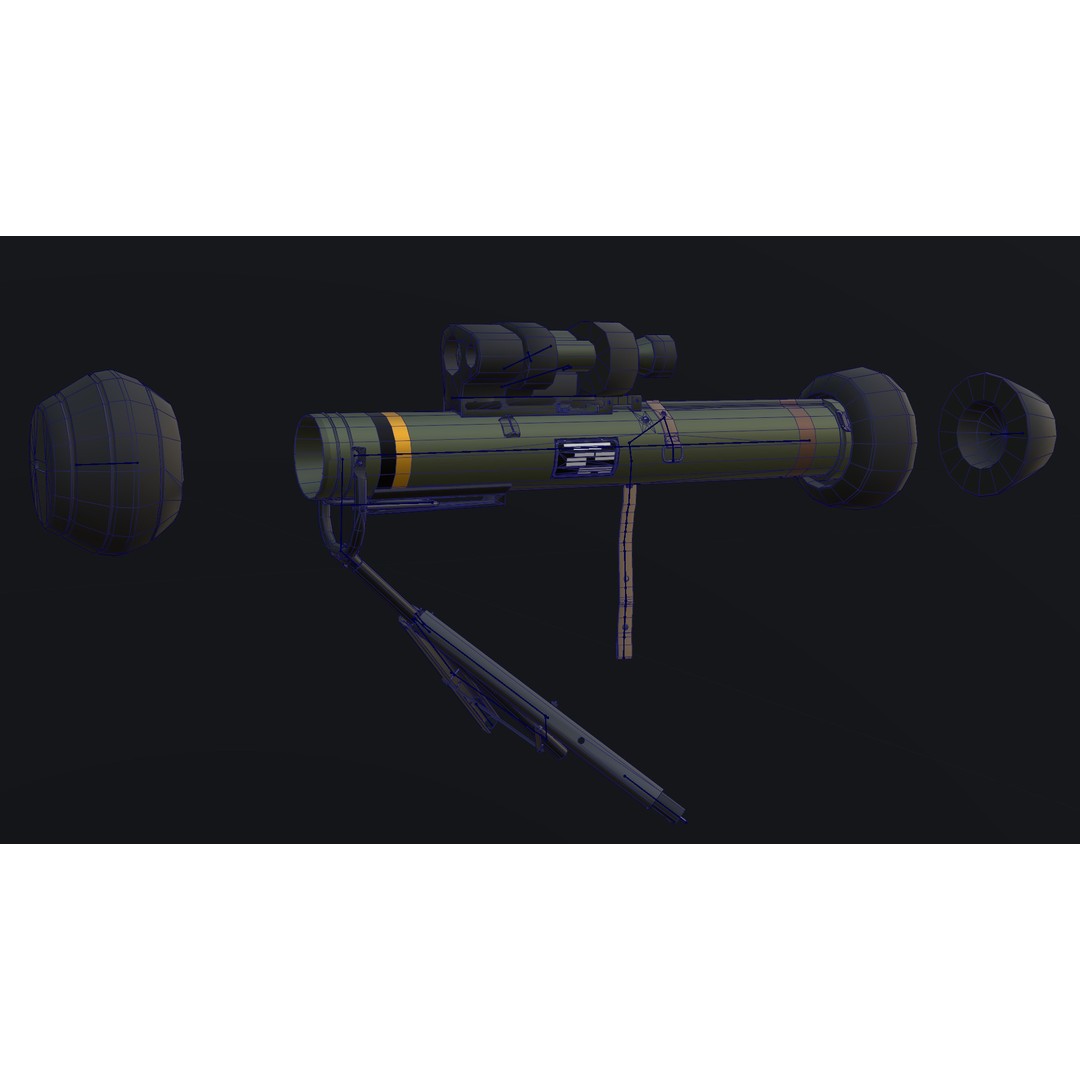 M47 Dragon 3D Model – Low Poly Game-Ready Rocket Launcher, FBX, OBJ - View 9