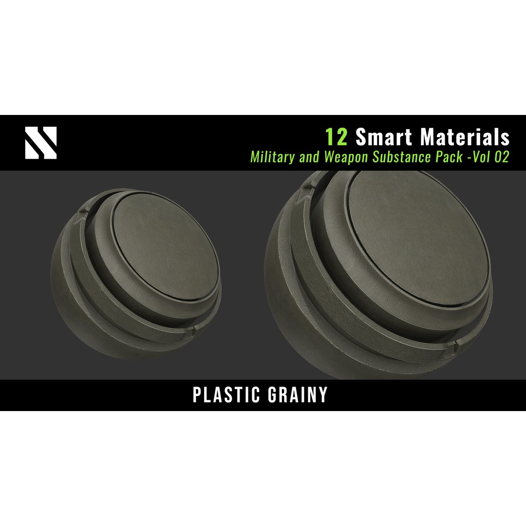 Military and Weapon Smart Materials 3D Model – PBR Textures for Substance Painter