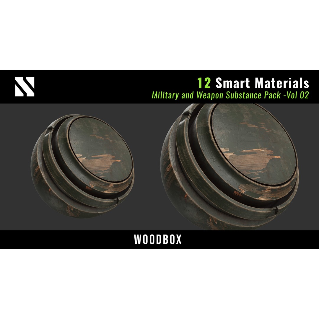 Military and Weapon Smart Materials 3D Model – PBR Textures for Substance Painter - View 5
