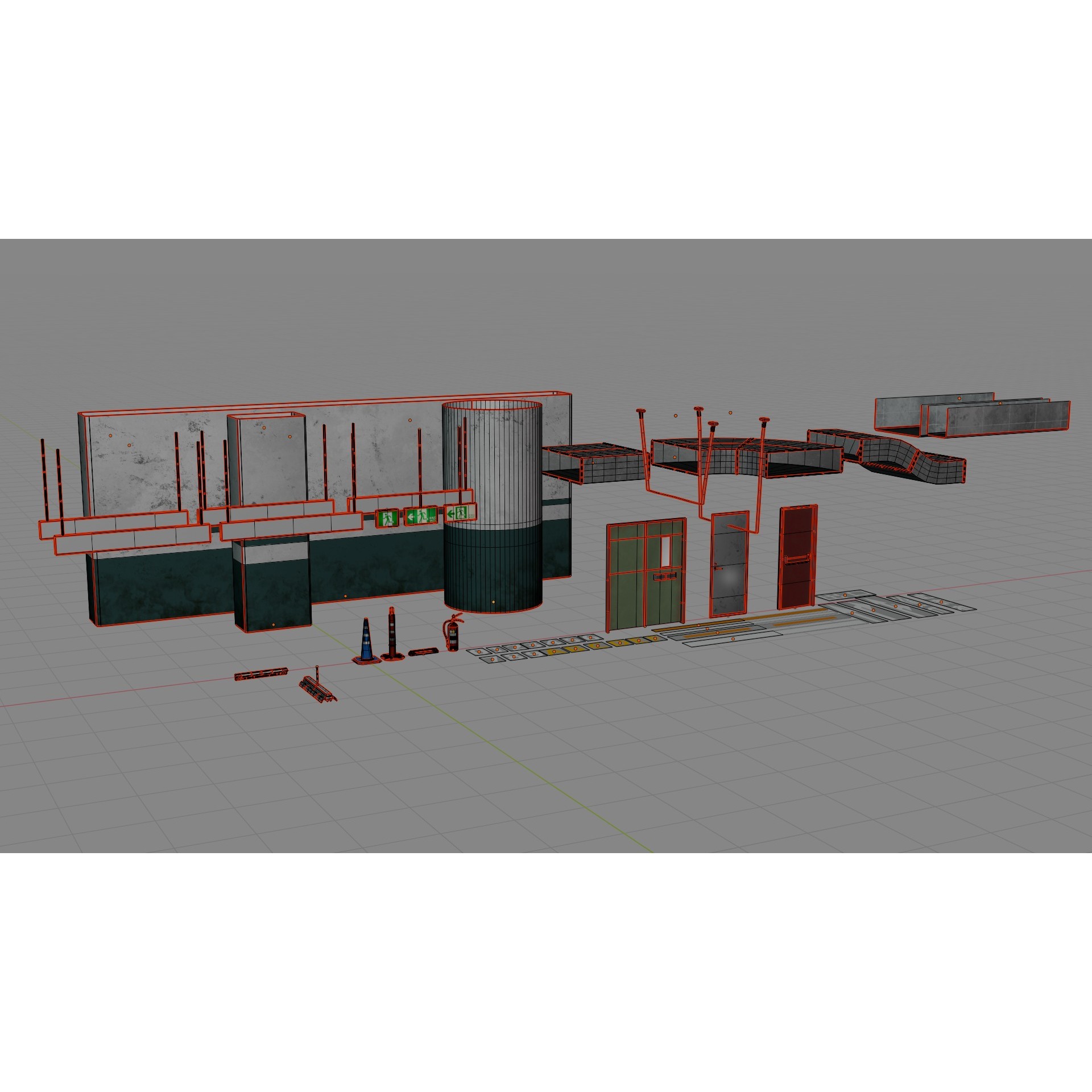 Underground Parking Lot - Game-Ready 3D Model - View 11