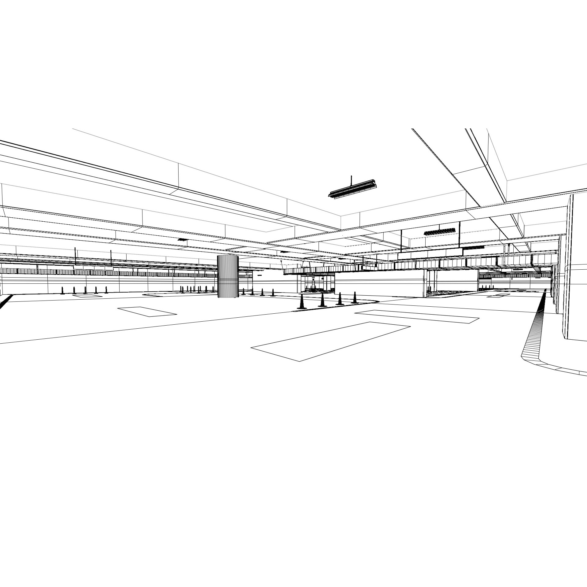 Underground Parking Lot - Game-Ready 3D Model - View 16