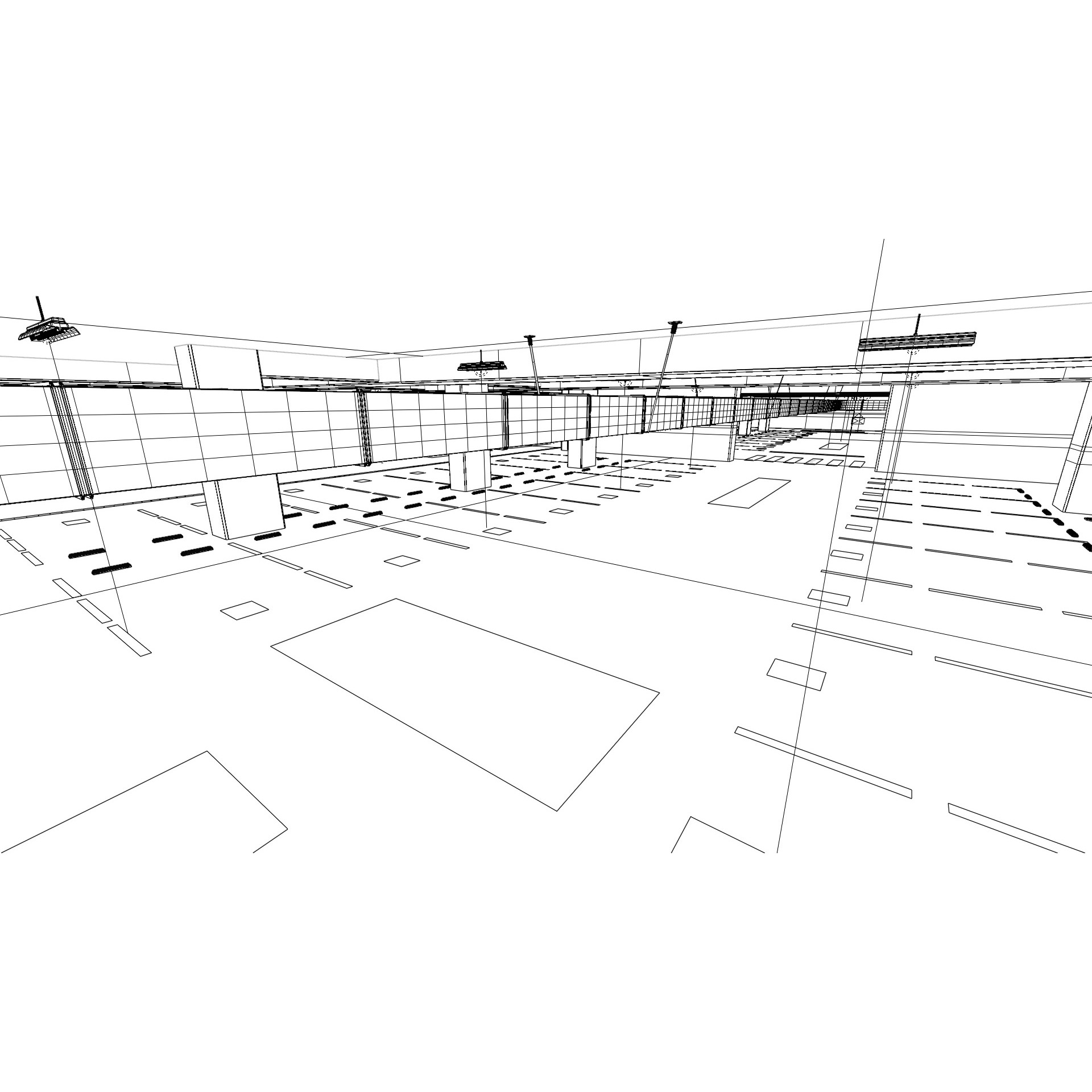 Underground Parking Lot - Game-Ready 3D Model - View 17
