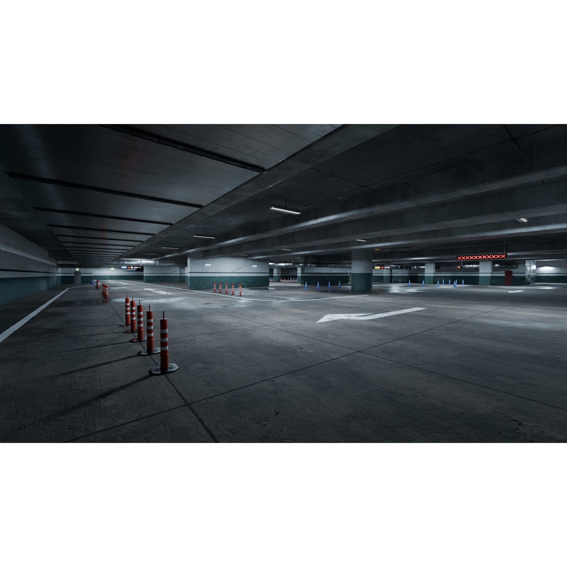 Underground Parking Lot - Game-Ready 3D Model - View 6