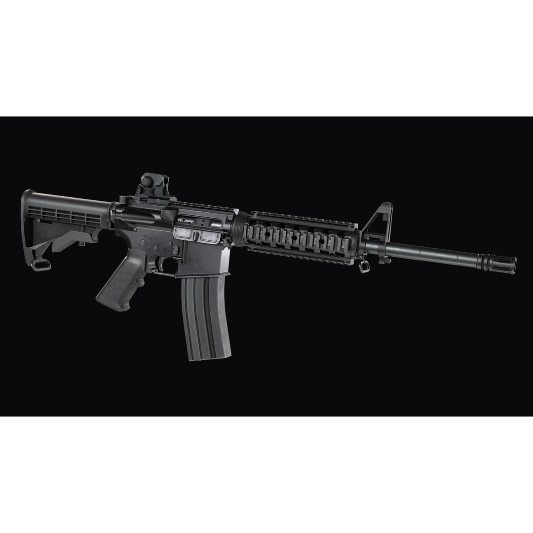 M4A1 Assault Rifle 3D Model – Low Poly Game Ready PBR Asset, FBX - View 10