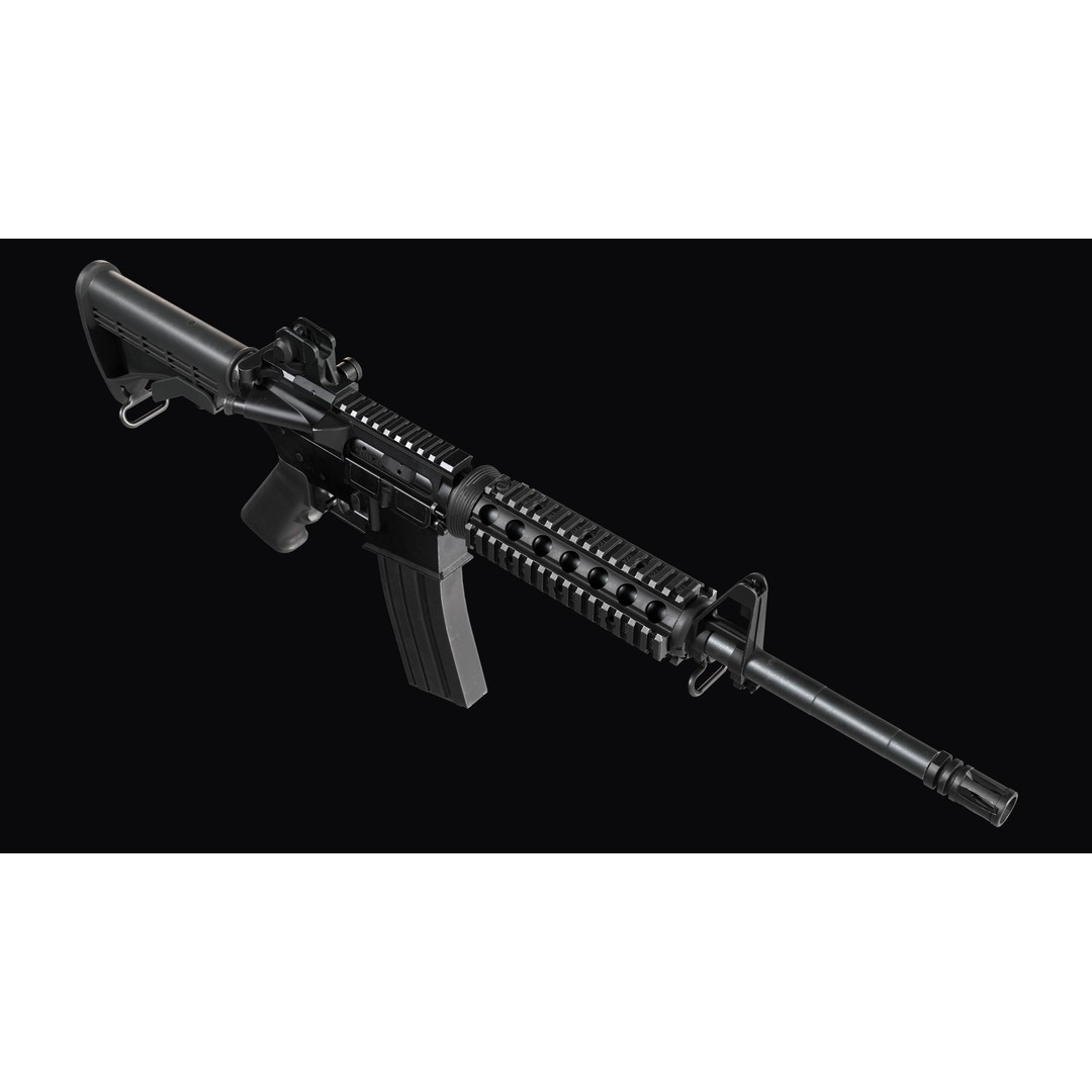 M4A1 Assault Rifle 3D Model – Low Poly Game Ready PBR Asset, FBX - View 11