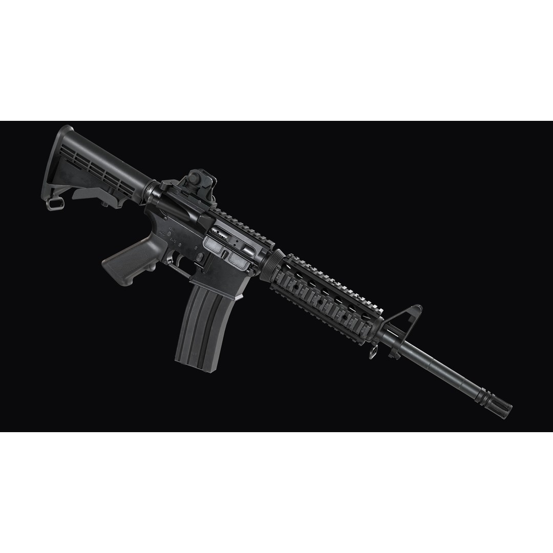M4A1 Assault Rifle 3D Model – Low Poly Game Ready PBR Asset, FBX - View 14