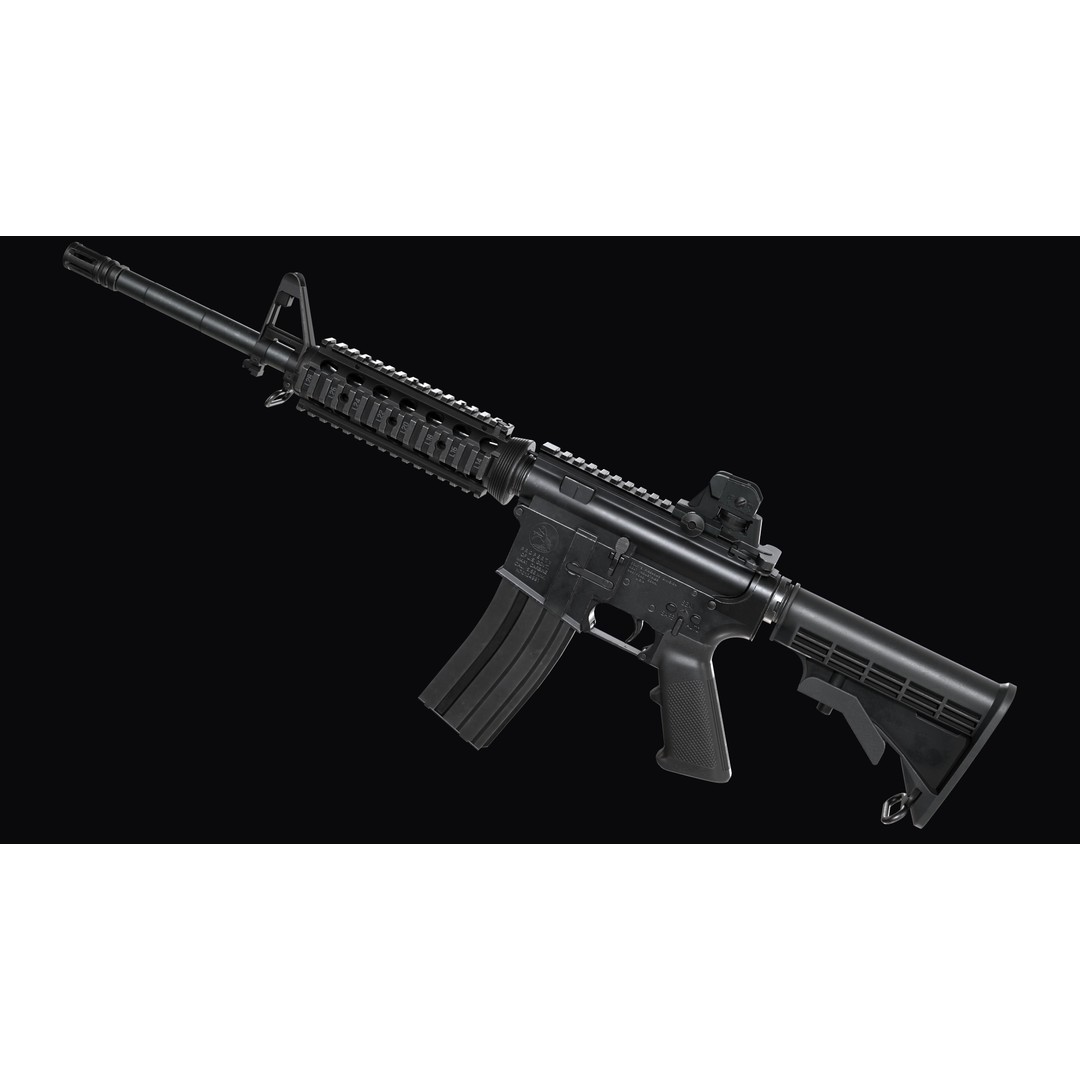 M4A1 Assault Rifle 3D Model – Low Poly Game Ready PBR Asset, FBX - View 15