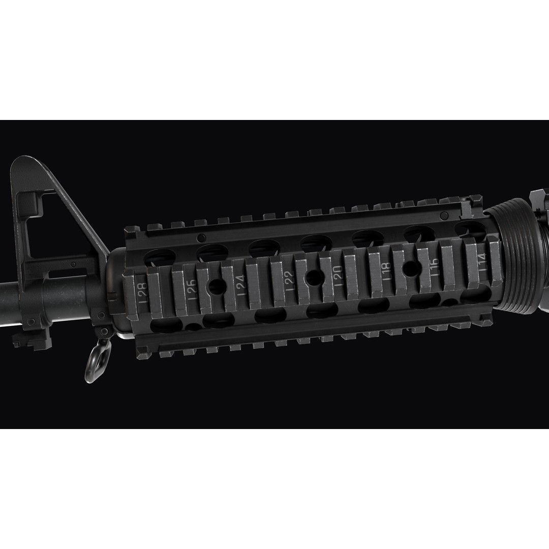 M4A1 Assault Rifle 3D Model – Low Poly Game Ready PBR Asset, FBX - View 22
