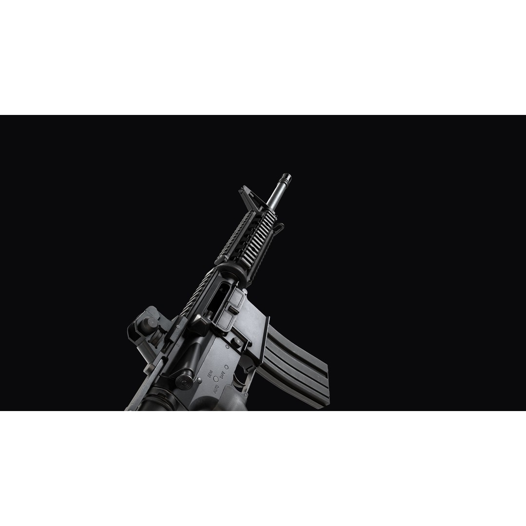 M4A1 Assault Rifle 3D Model – Low Poly Game Ready PBR Asset, FBX - View 27