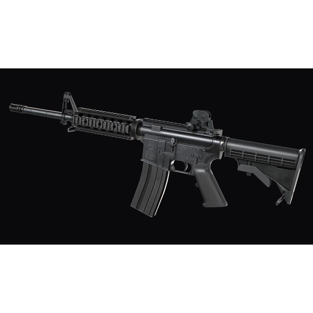 M4A1 Assault Rifle 3D Model – Low Poly Game Ready PBR Asset, FBX - View 8