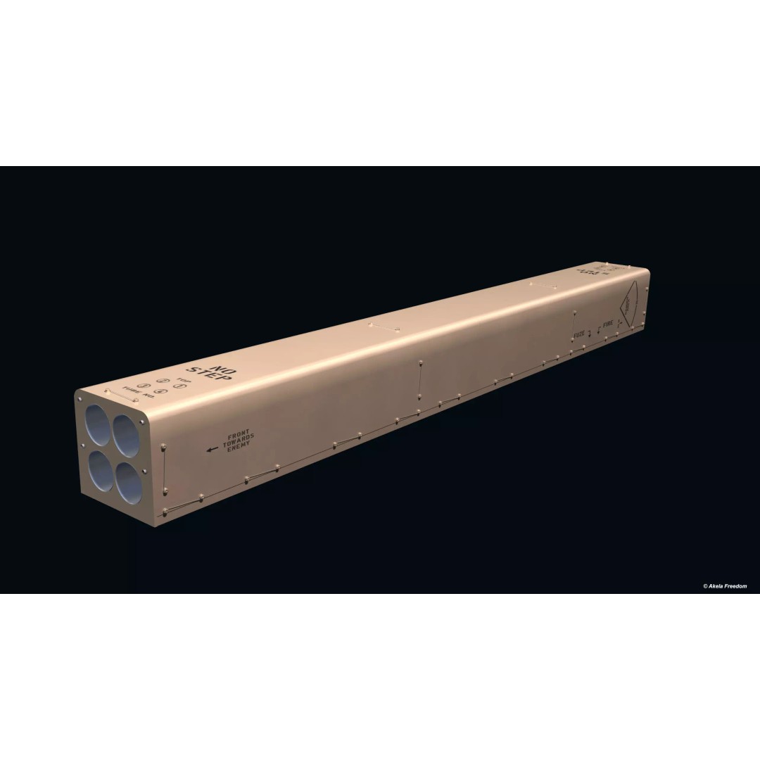 LAND-LGR4 Launcher 3D Model – Medium Polygon Rocket Launcher, FBX, OBJ - View 2