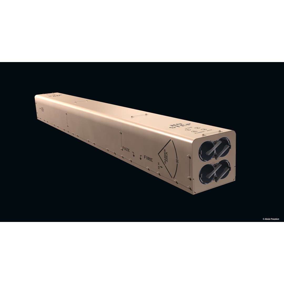 LAND-LGR4 Launcher 3D Model – Medium Polygon Rocket Launcher, FBX, OBJ - View 3