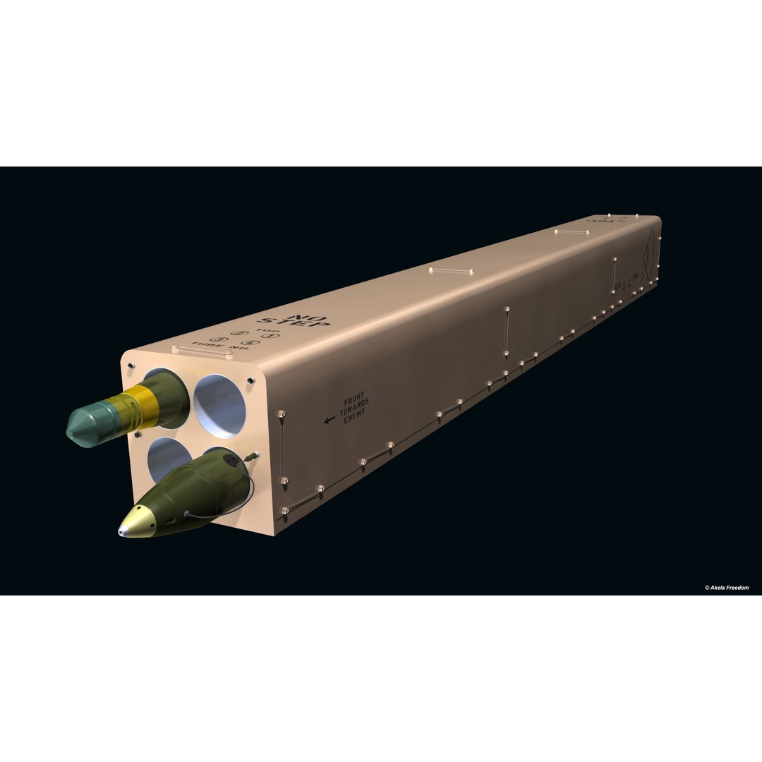 LAND-LGR4 Launcher 3D Model – Medium Polygon Rocket Launcher, FBX, OBJ - View 6