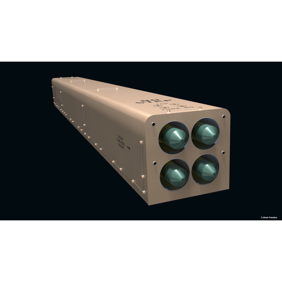 LAND-LGR4 Launcher 3D Model – Medium Polygon Rocket Launcher, FBX, OBJ - View 7