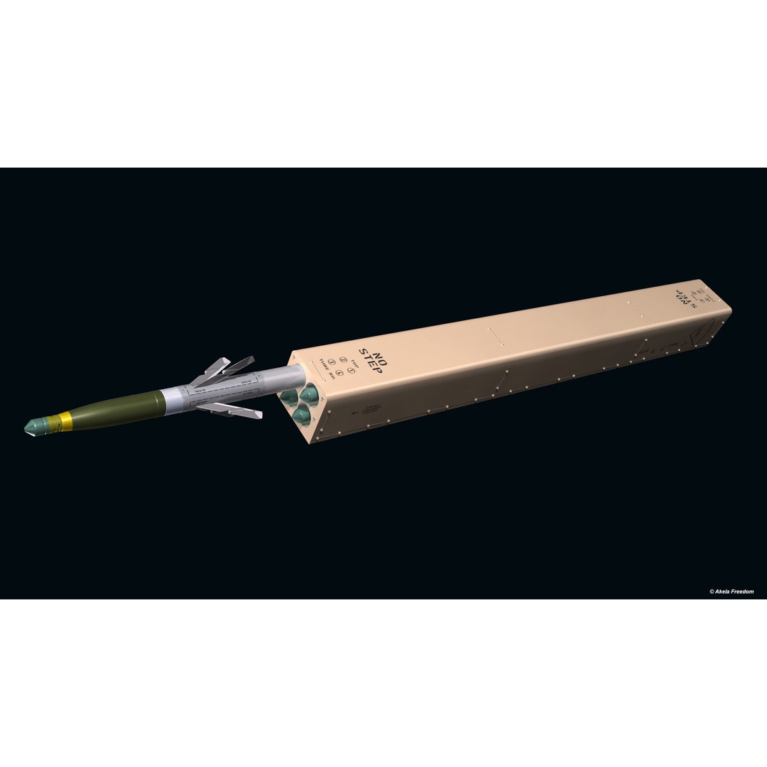 LAND-LGR4 Launcher 3D Model – Medium Polygon Rocket Launcher, FBX, OBJ - View 8