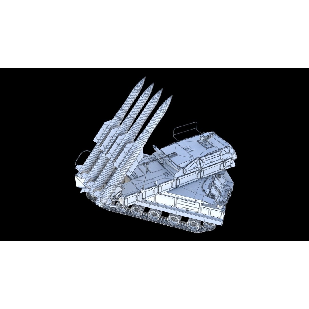 Buk M2 3D Model – PBR Military Surface-to-Air Missile System, FBX
