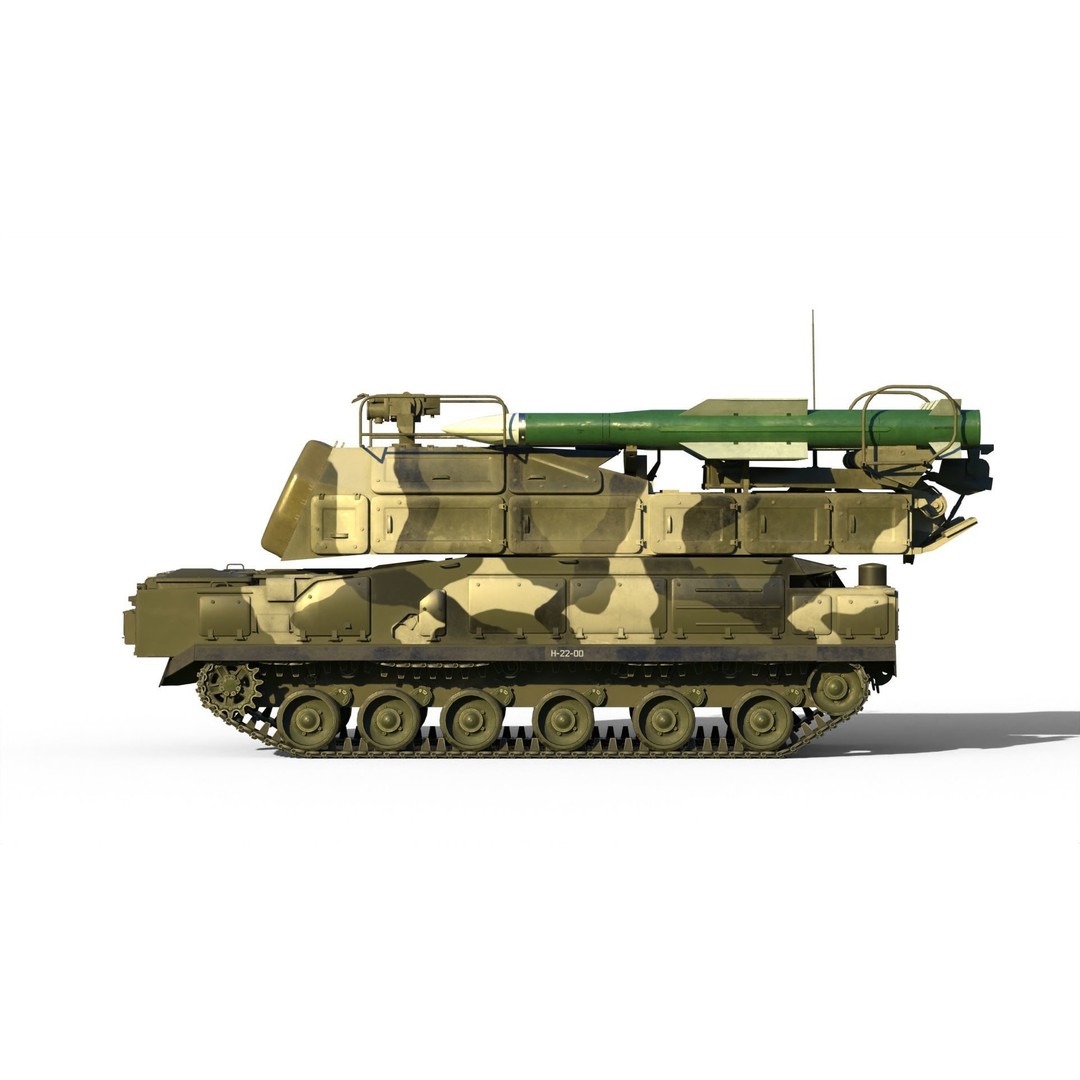 Buk M2 3D Model – PBR Military Surface-to-Air Missile System, FBX - View 10