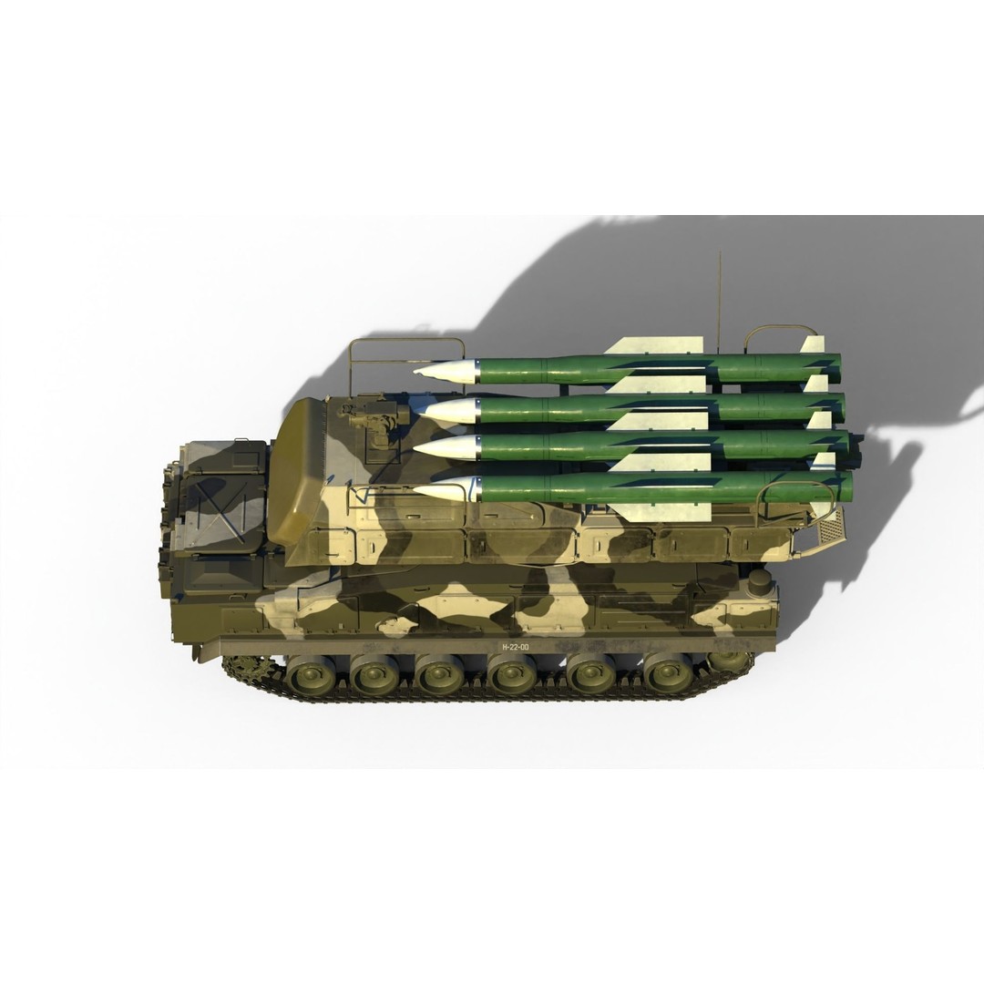 Buk M2 3D Model – PBR Military Surface-to-Air Missile System, FBX - View 11