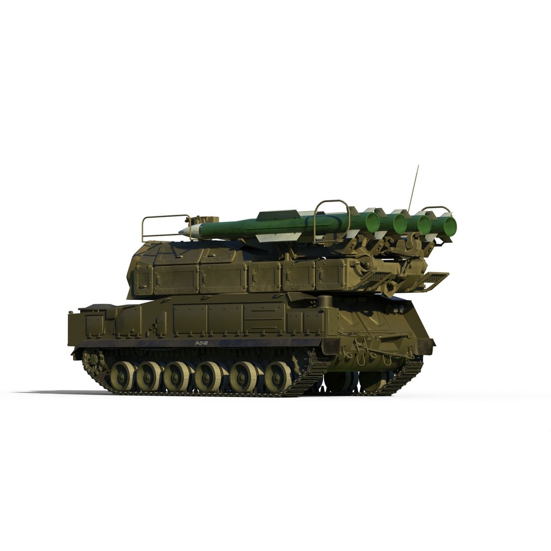 Buk M2 3D Model – PBR Military Surface-to-Air Missile System, FBX - View 12