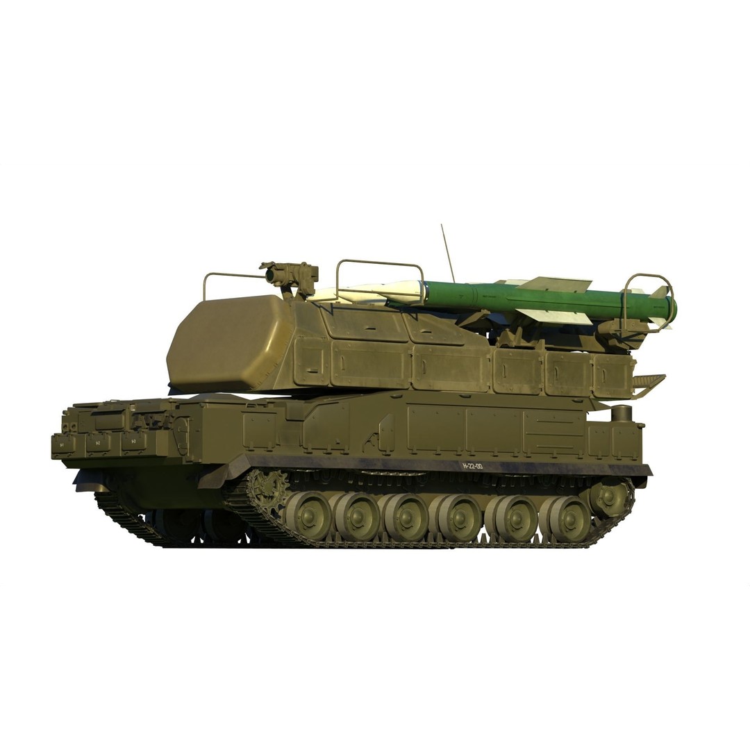 Buk M2 3D Model – PBR Military Surface-to-Air Missile System, FBX - View 13