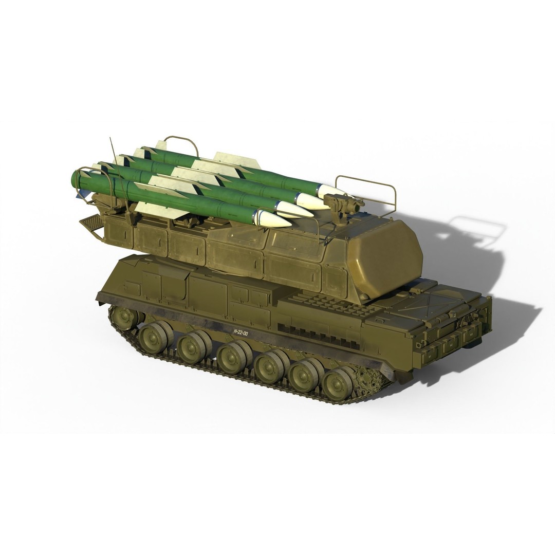 Buk M2 3D Model – PBR Military Surface-to-Air Missile System, FBX - View 14
