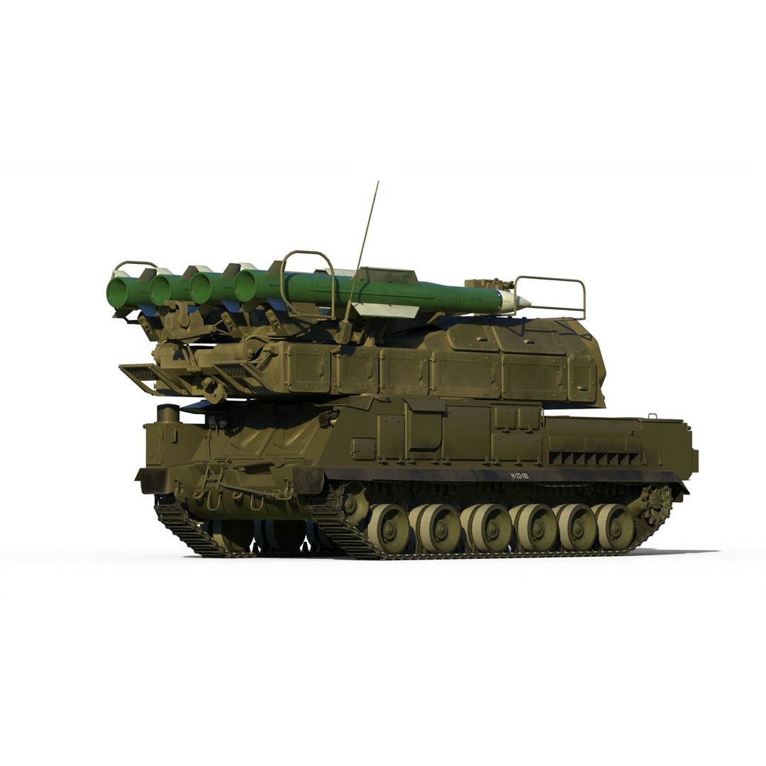 Buk M2 3D Model – PBR Military Surface-to-Air Missile System, FBX - View 15