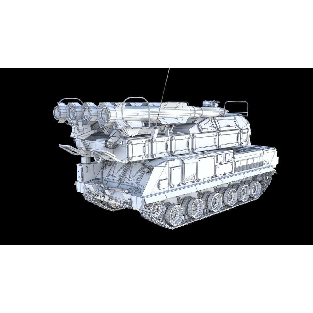 Buk M2 3D Model – PBR Military Surface-to-Air Missile System, FBX - View 19