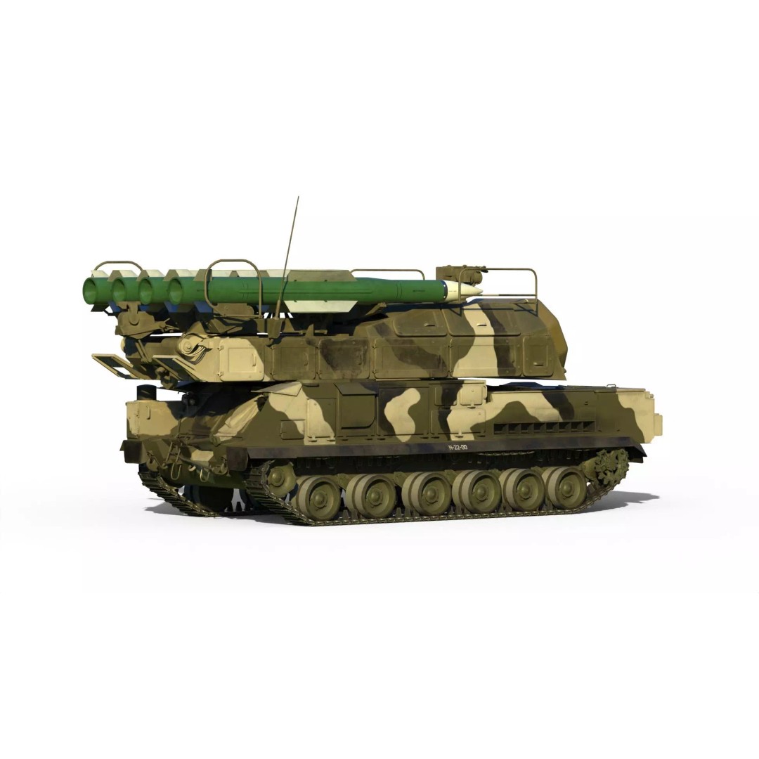 Buk M2 3D Model – PBR Military Surface-to-Air Missile System, FBX - View 2