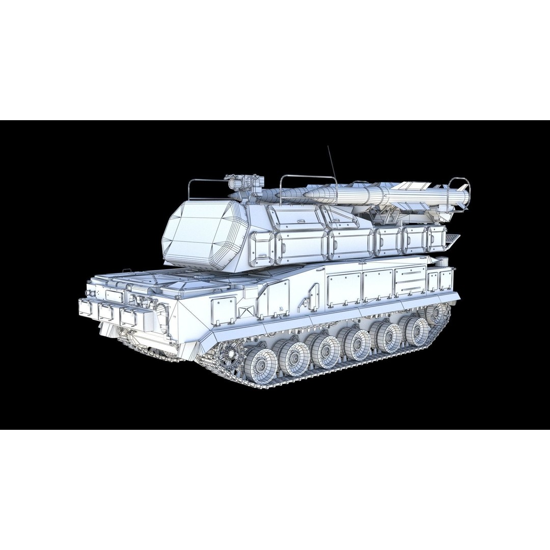Buk M2 3D Model – PBR Military Surface-to-Air Missile System, FBX - View 20