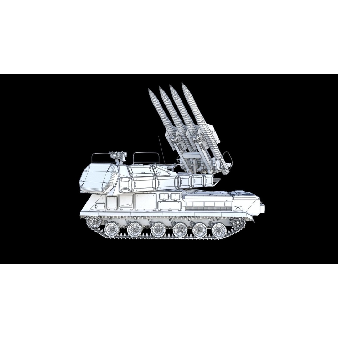 Buk M2 3D Model – PBR Military Surface-to-Air Missile System, FBX - View 22