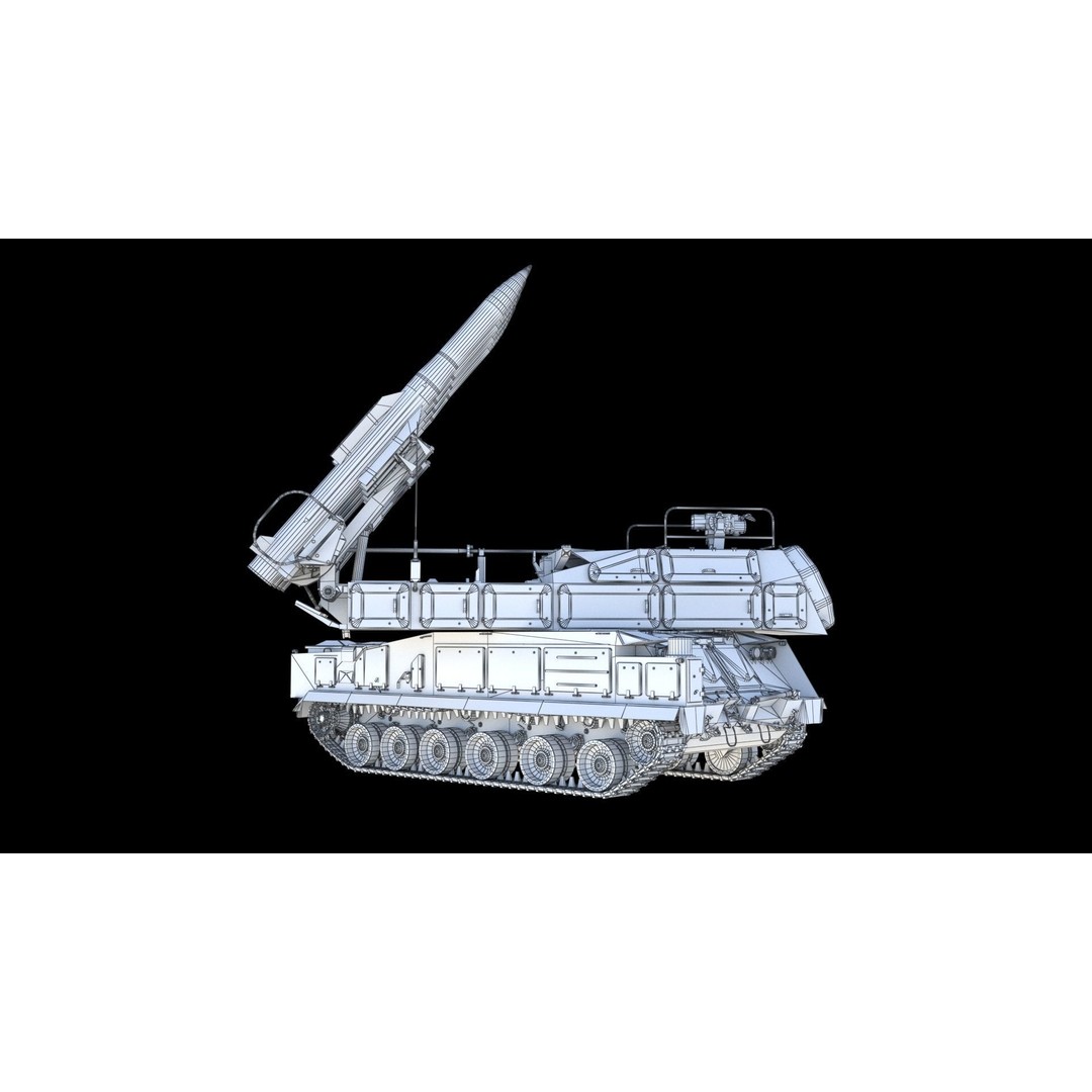 Buk M2 3D Model – PBR Military Surface-to-Air Missile System, FBX - View 23
