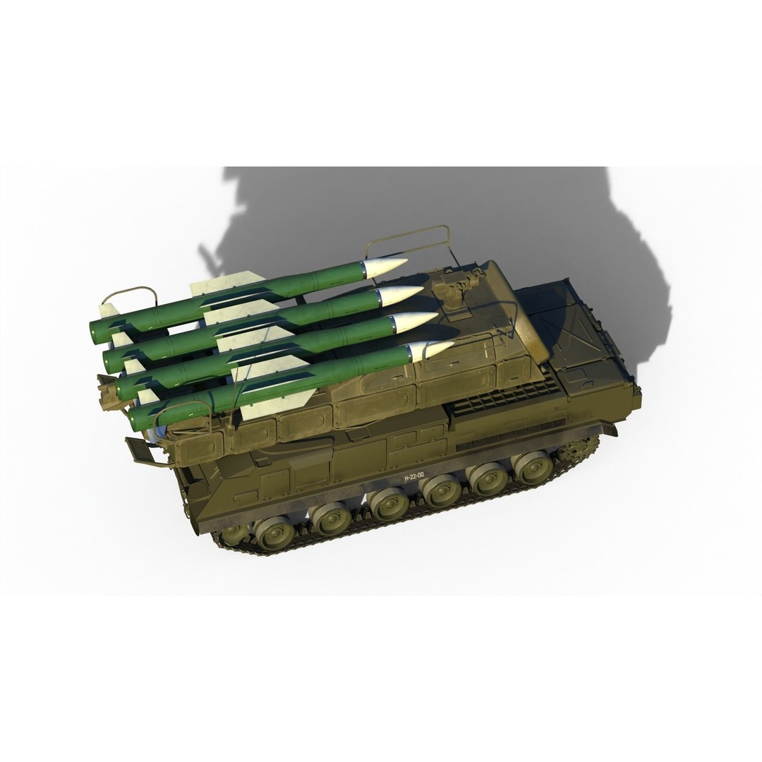 Buk M2 3D Model – PBR Military Surface-to-Air Missile System, FBX - View 4