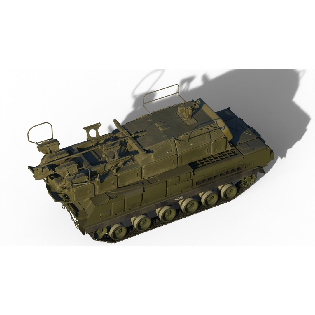 Buk M2 3D Model – PBR Military Surface-to-Air Missile System, FBX - View 5