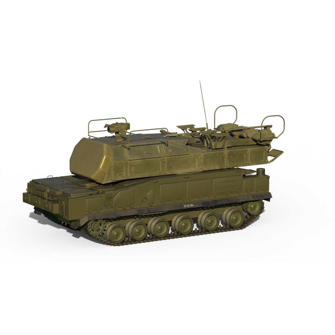 Buk M2 3D Model – PBR Military Surface-to-Air Missile System, FBX - View 6